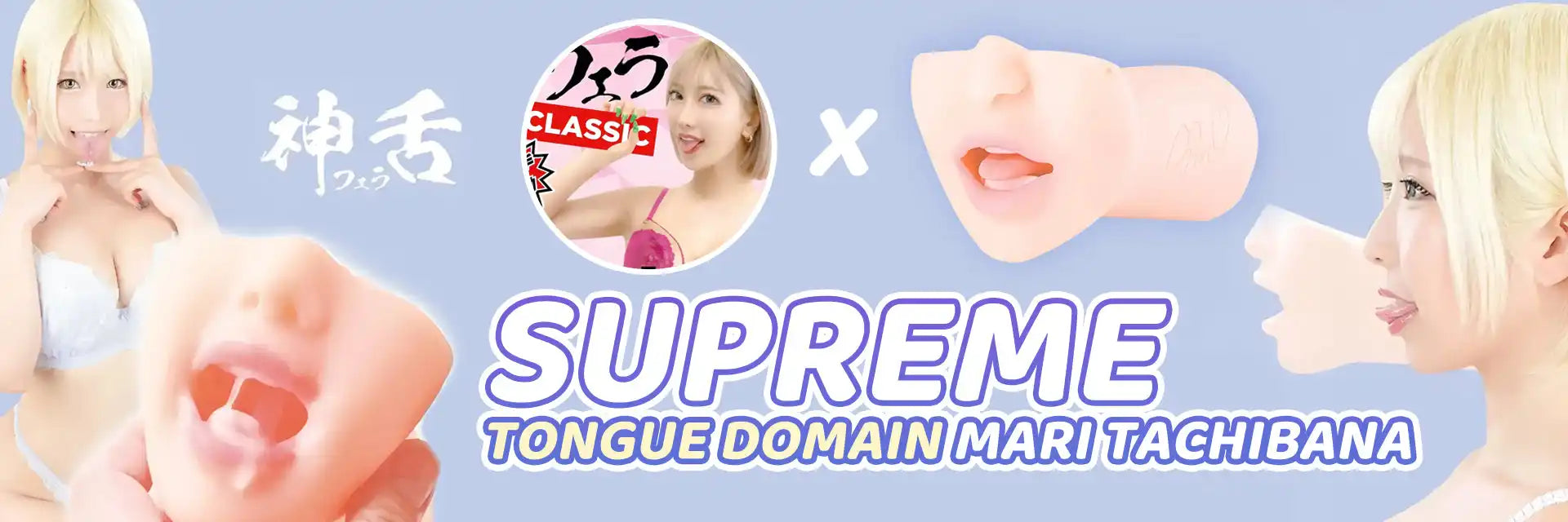 Realistic Soft Silicone Mouth Tongue Replica Designed Intimate